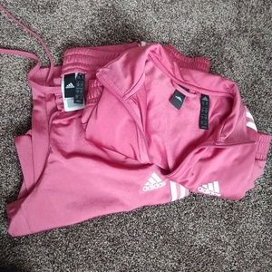 Adidas pink womens sweatsuit. SM-pant, MED-jacket